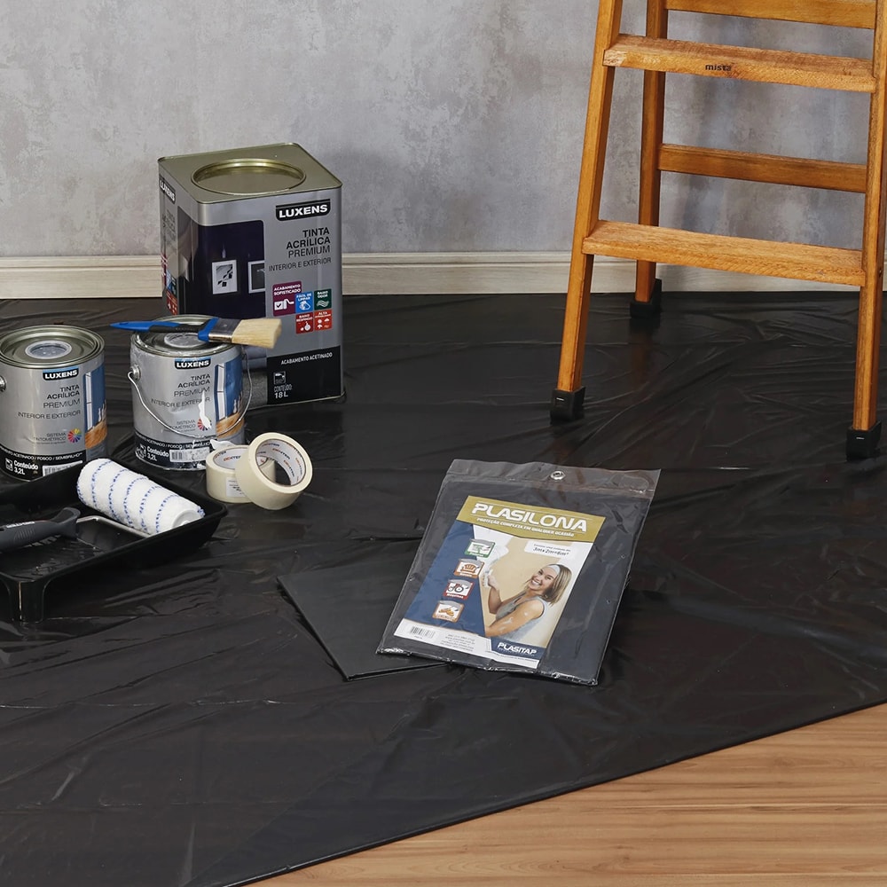 Lona Plástica Plasitap 5x4M Preta - C062