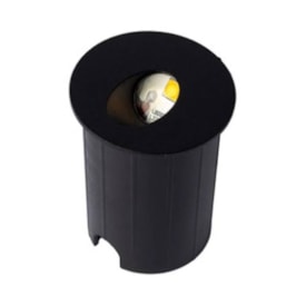 Luminária Balizador de Embutir Nordecor Redonda 2,4W 3000K Preto - 2372