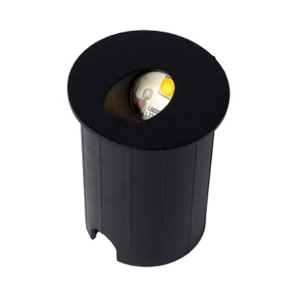 Luminária Balizador de Embutir Nordecor Redonda 2,4W 3000K Preto - 2372