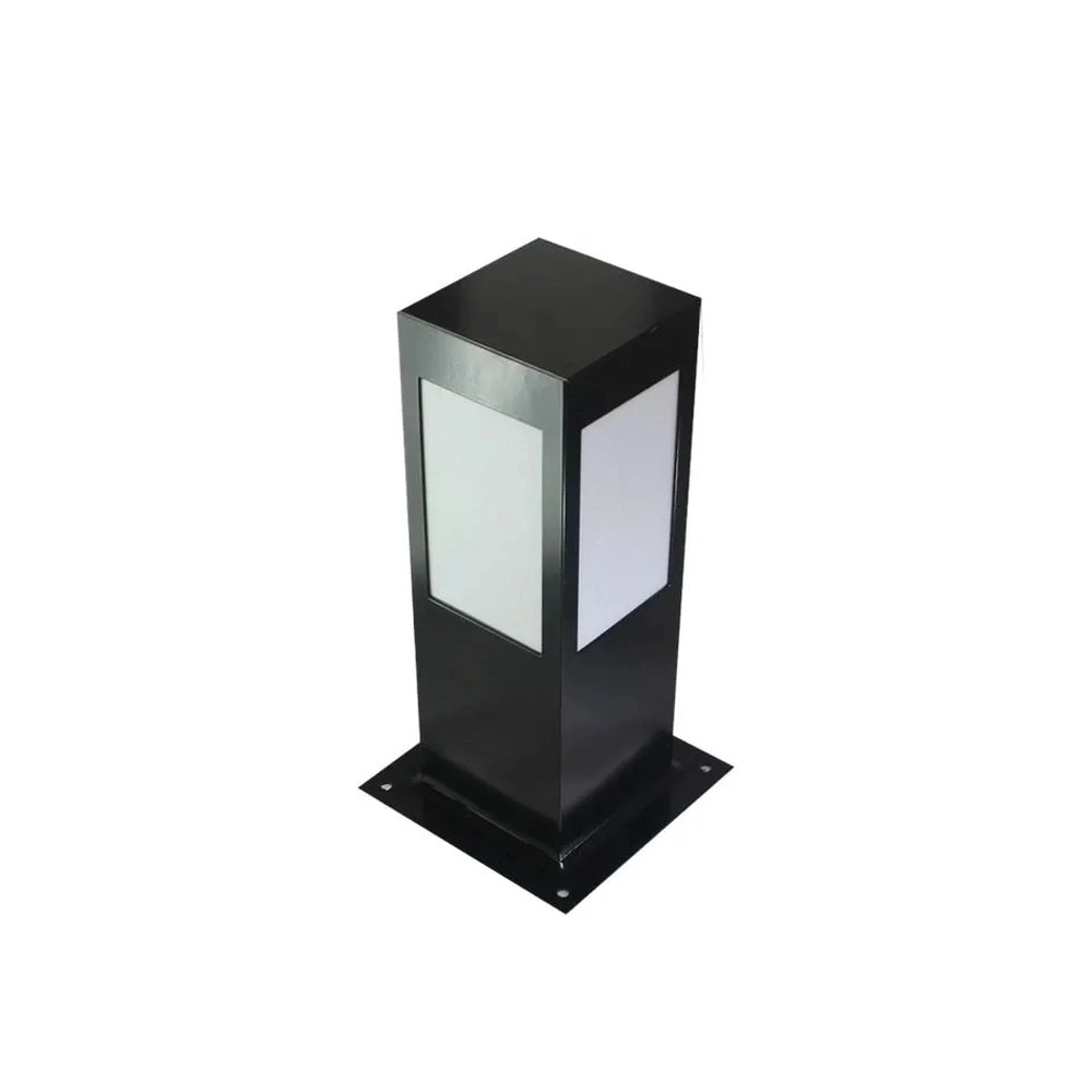 Luminária Balizador Ideal Contemporânea Bolt 30cm de Alumínio Preto - PA-130