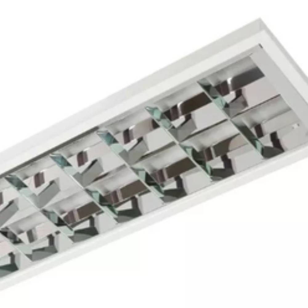 Luminária de Embutir Comercial Aletada Blan A-835 2x16w Branco