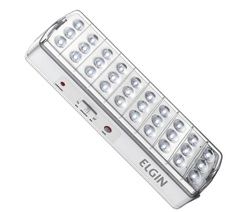 Luminária de Emergência 30 LEDS Elgin Branca