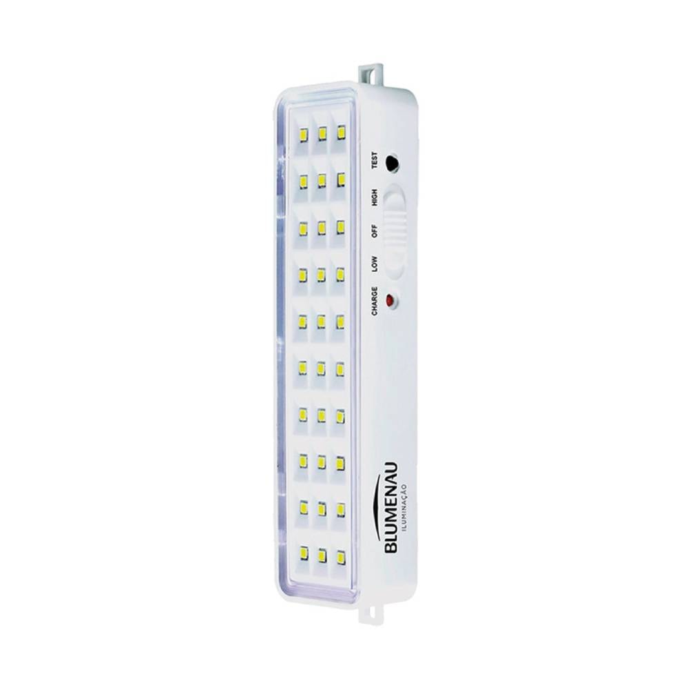 Luminária de Emergência LED Blumenau 1W Bivolt Branco - 40030034