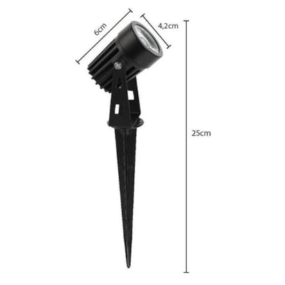 Luminária de Jardim Espeto LED Nordecor Oyne 3W 3000K Preto - 6135