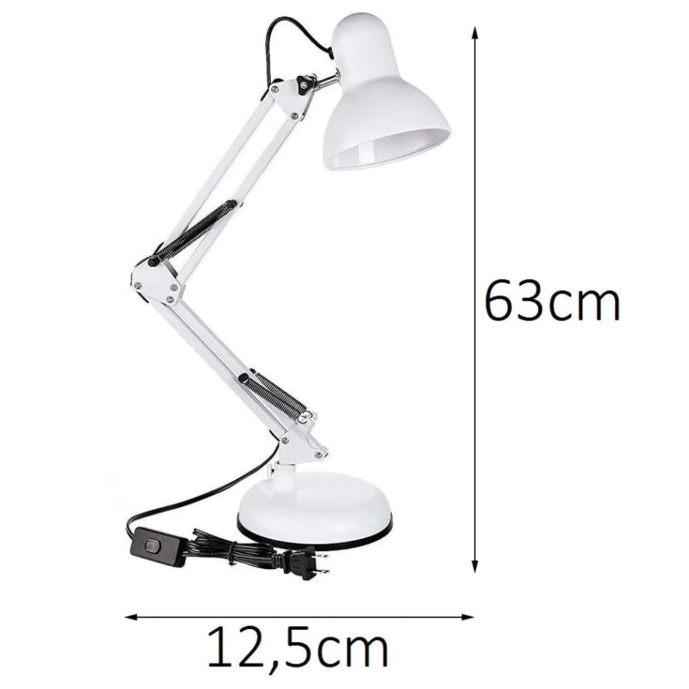 Luminária de Mesa GMH Desk E27 Branca