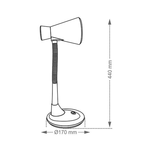 Luminária de Mesa Taschibra TLM 03 Preta - 15020008-02