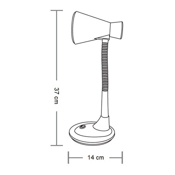 Luminária de Mesa Taschibra TLM 04 Preta - 15020011-02