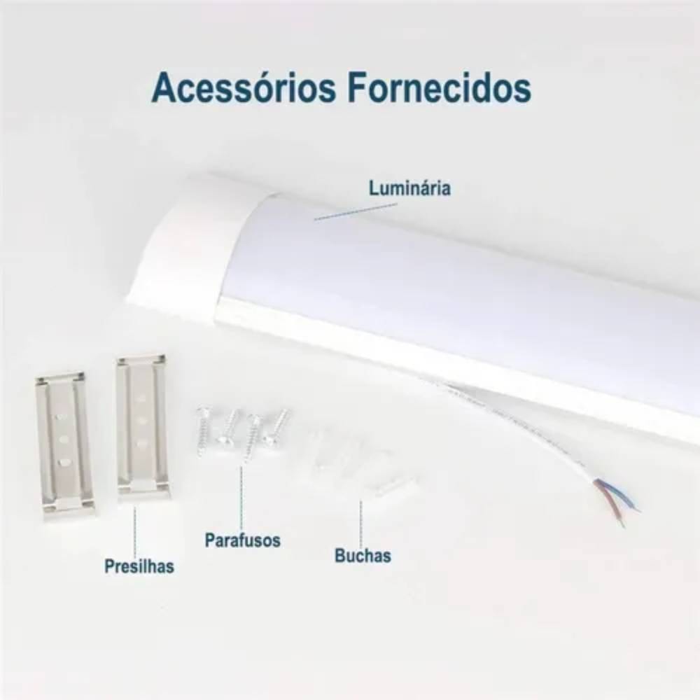 Luminária de Teto LED Blumenau Calha 2m 72W 6000K Branco - 81926004