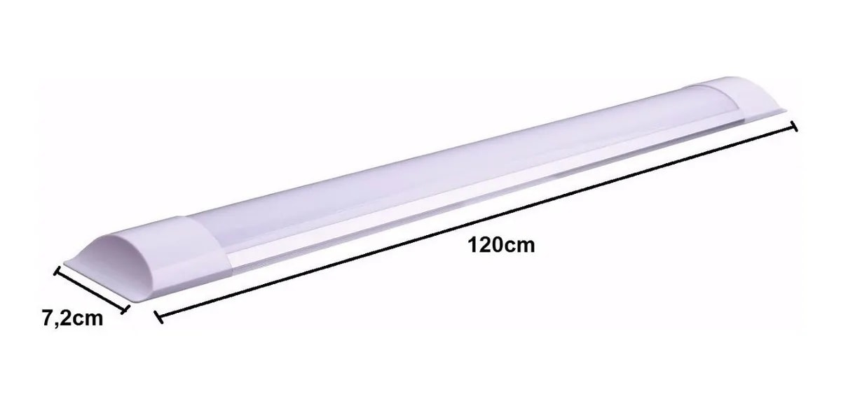 Luminária de Teto LED Ledbee Calha Slim 36W 6000K 120cm Branco - 19583