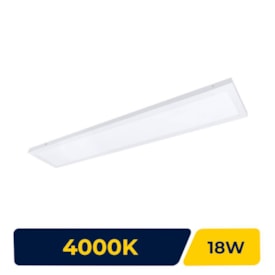 Luminária de Teto LED Sobrebor Retangular Branca 18W 4000K - LE-4686