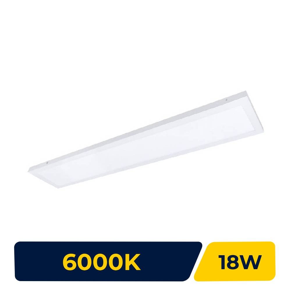 Luminária de Teto LED Sobrebor Retangular Branca 18W 6000K - LE-4687