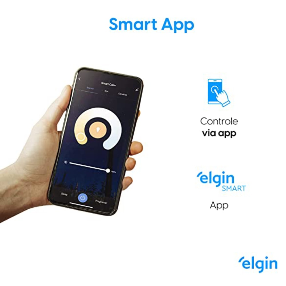 Luminária Embutir Elgin Inteligente Redonda 18W 3000K - 6000K - 48D18WERWIFI