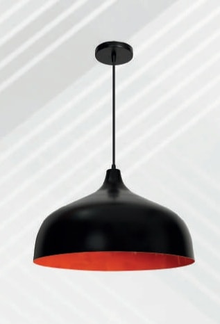 Luminária Pendente ARS Aladim Preto e Cobre E27 - 75211