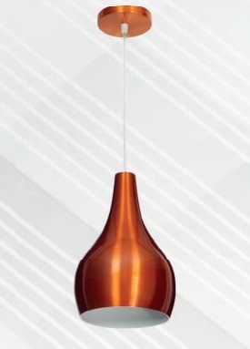 Luminária Pendente ARS Drop Cobre e Branco E27 - 15342