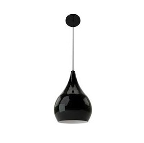 Luminária Pendente ARS Drop Preto e Cobre E27 - 18670