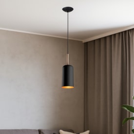 Luminária Pendente Bilboque RGA 16x13 Preto - 1923PTFCB