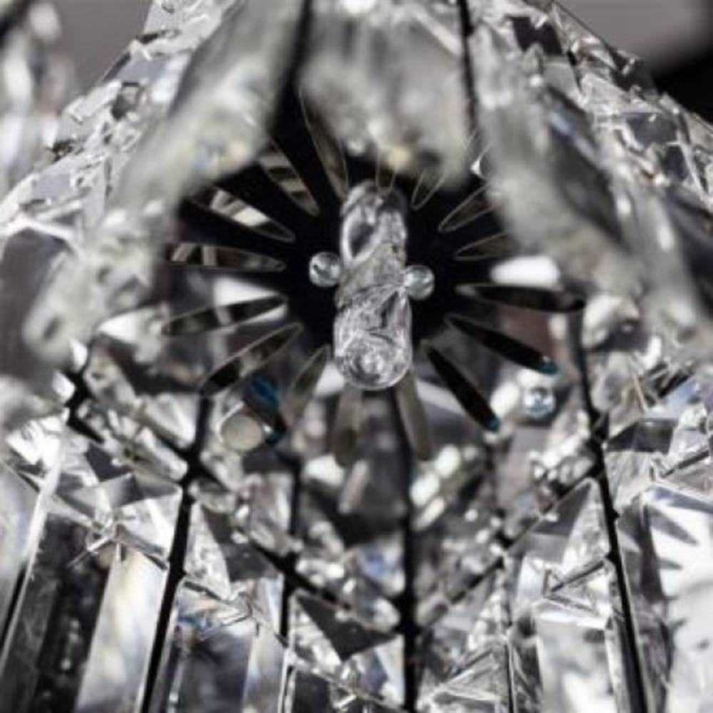 Luminária Pendente Bronzearte Paris Quadrada 1L Cristal - GPPR121201PD