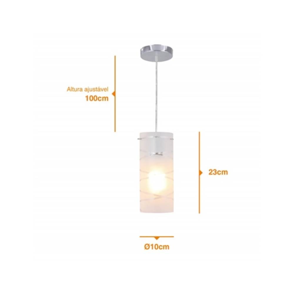 Luminária Pendente First E27 Vidro Bronzearte