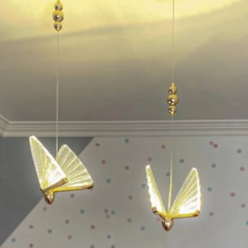 Luminária Pendente GMH Wing 5W 3000K Gold - P-WING-GOLD