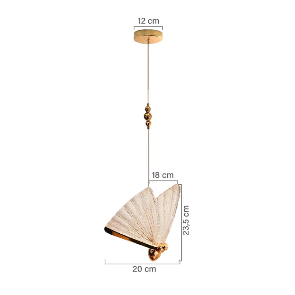 Luminária Pendente GMH Wing 5W 3000K Gold - P-WING-GOLD