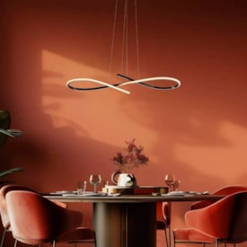 Luminária Pendente Hevvy Horizon 1443 Preto - PZ-0084BK