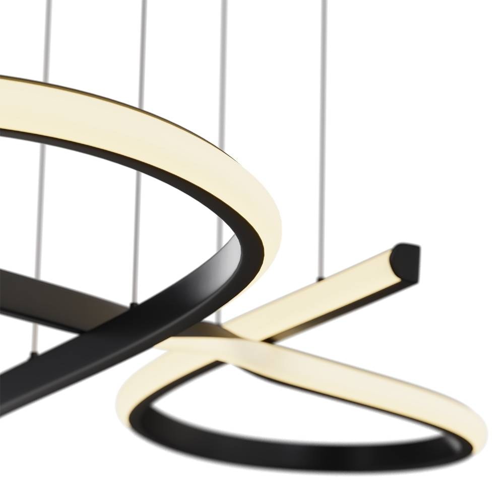 Luminária Pendente Hevvy Horizon 1443 Preto - PZ-0084BK