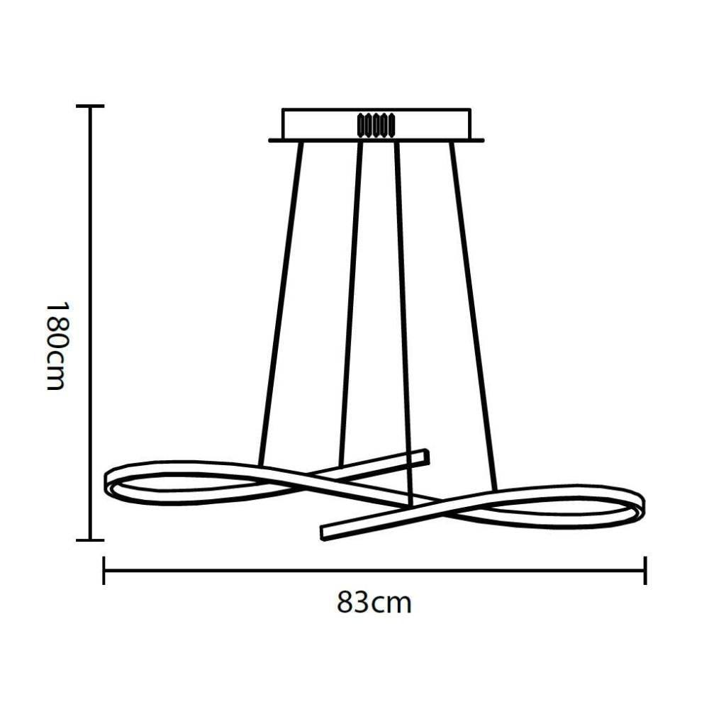 Luminária Pendente Hevvy Horizon 1443 Preto - PZ-0084BK