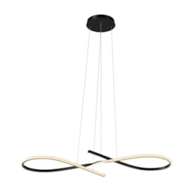 Luminária Pendente Hevvy Horizon 1443 Preto - PZ-0084BK