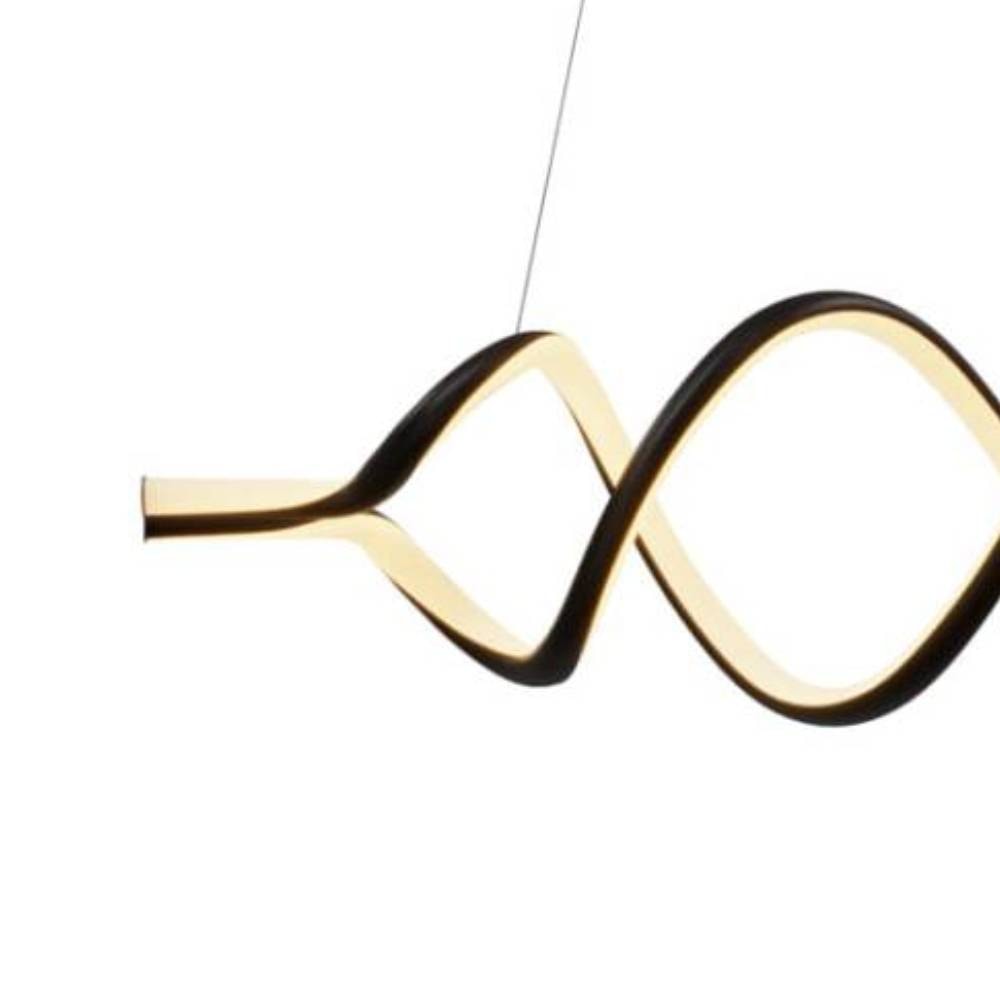 Luminária Pendente Hevvy Horizon Led Preto - PZ-0085BK