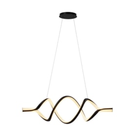 Luminária Pendente Hevvy Horizon Led Preto - PZ-0085BK