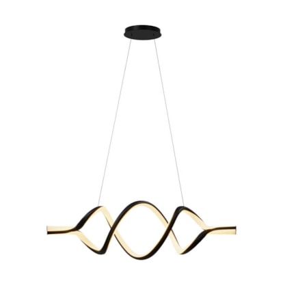 Luminária Pendente Hevvy Horizon Led Preto - PZ-0085BK