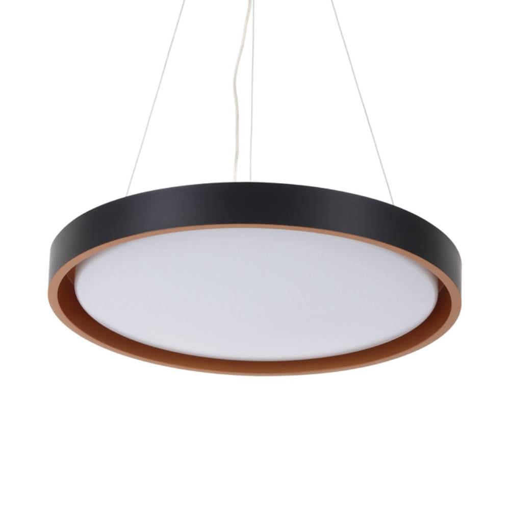 Luminária Pendente Hevvy Montana Led 41cm Preto e Dourado - LY-8762MH