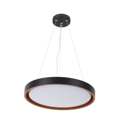Luminária Pendente Hevvy Montana Led 41cm Preto e Dourado - LY-8762MH