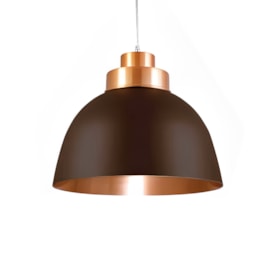 Luminária Pendente Hevvy Nobre Monaco Led 36x40cm Marrom/Cobre - 9307T