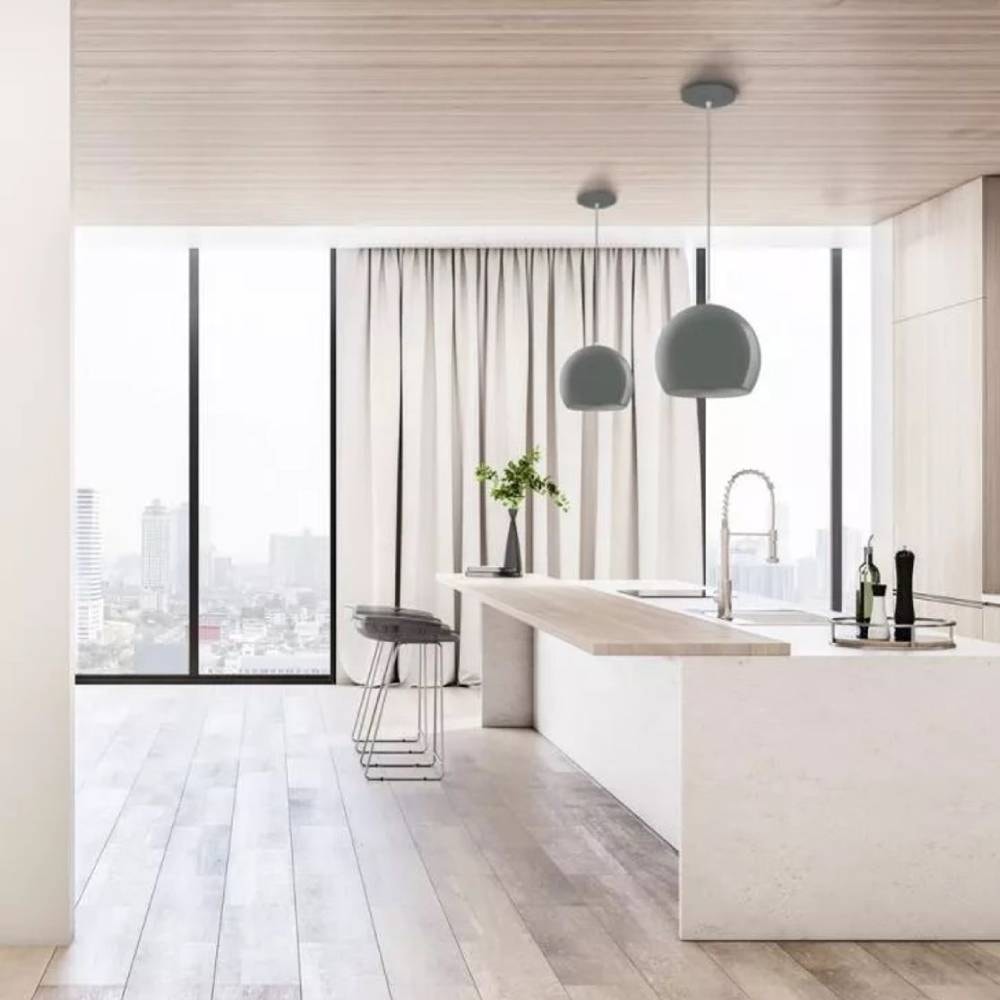 Luminária Pendente LLUMM Aquarela Bola 20cm Cinza - NY1820AL1E27GY