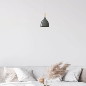 Luminária Pendente LLUMM Aquarela Gota 17x25cm Cinza - AQG1725PDCZ