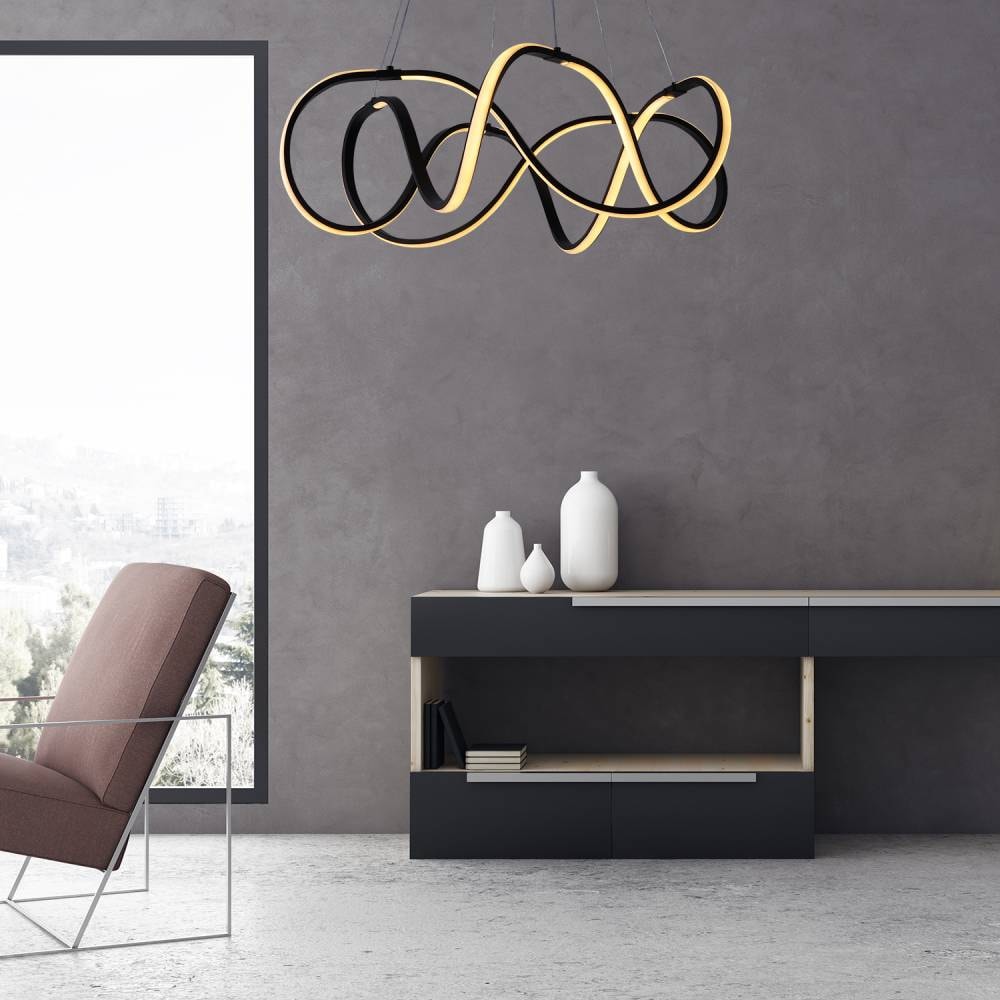 Luminária Pendente LLUMM Space Countour Preto 40479 - SPC50W3K600DPT