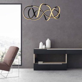 Luminária Pendente LLUMM Space Countour Preto 40479 - SPC50W3K600DPT