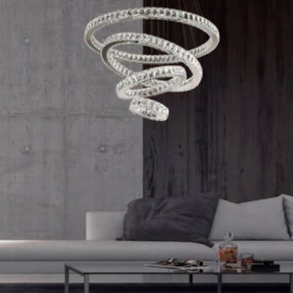 Luminária Pendente LLUMM Tokyo Led 20cm Cristal - TKY80132W4KRDPD