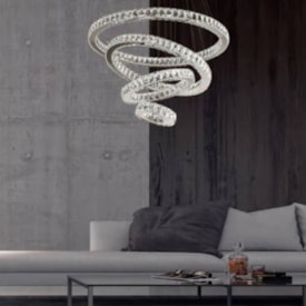 Luminária Pendente LLUMM Tokyo Led 20cm Cristal - TKY80132W4KRDPD