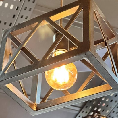 Luminária Pendente Metallo 1810 Preto - 0001227