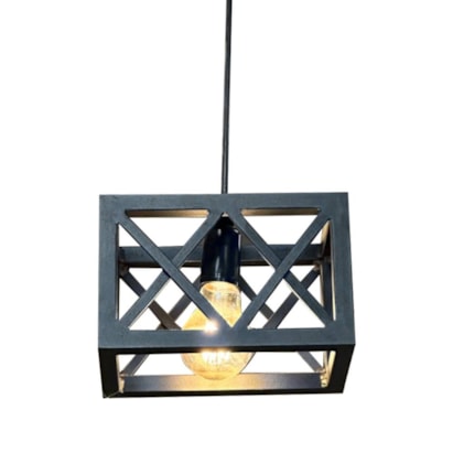 Luminária Pendente Metallo 1810 Preto - 0001227