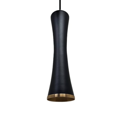 Luminária Pendente Nobre Montreal Luxo 30,5x7cm Preto - 11053
