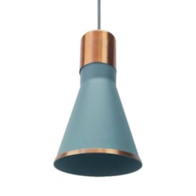 Luminária Pendente Nobre Santiago Luxo 27x17,5cm Fendi/Cobre - 9242T