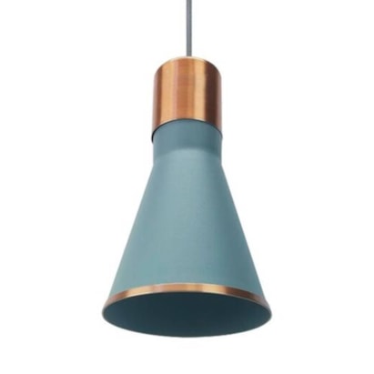 Luminária Pendente Nobre Santiago Luxo 27x17,5cm Fendi/Cobre - 9242T