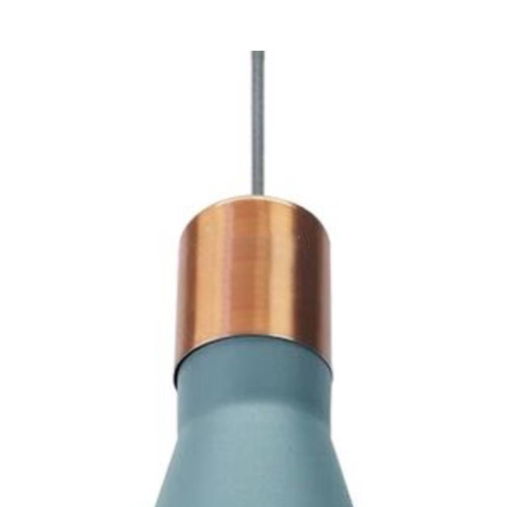 Luminária Pendente Nobre Santiago Luxo 27x17,5cm Fendi/Cobre - 9242T