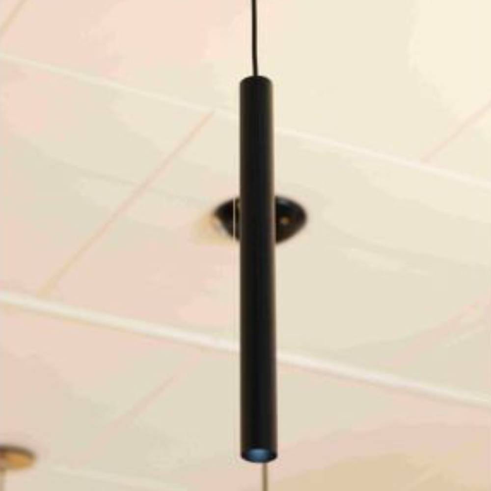 Luminária Pendente Nobre Turim 30cm 3,8x3,6cm Preto - 10073