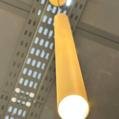 Luminária Pendente Nobre Turim 50cm 3,8x3,6cm Dourado - 10085