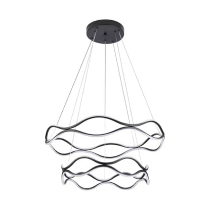 Luminária Pendente Nordecor Tamis Led 2Mod 115W 3000k Preto - 2375