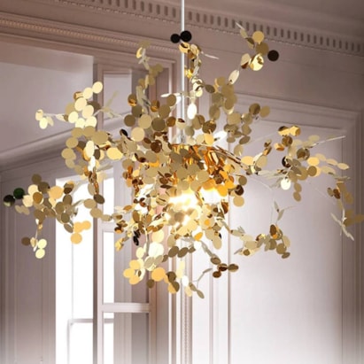 Luminária Pendente Orluce Fiama 3xG9 250V Dourado - OR1998